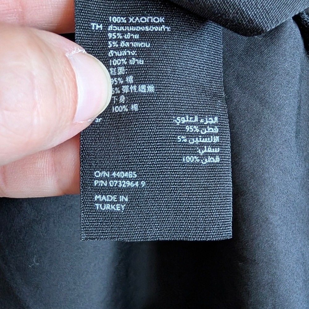 COS Black Mixed Media Sleeveless Midi Dress Cotton Jersey Poplin L 0732964 9 - Picture 7 of 7